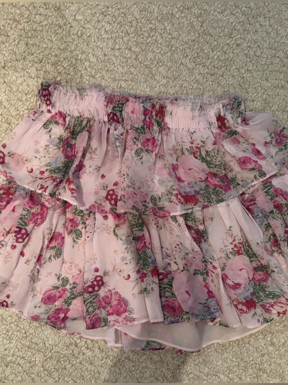 LoveShackFancy Floral Skirt